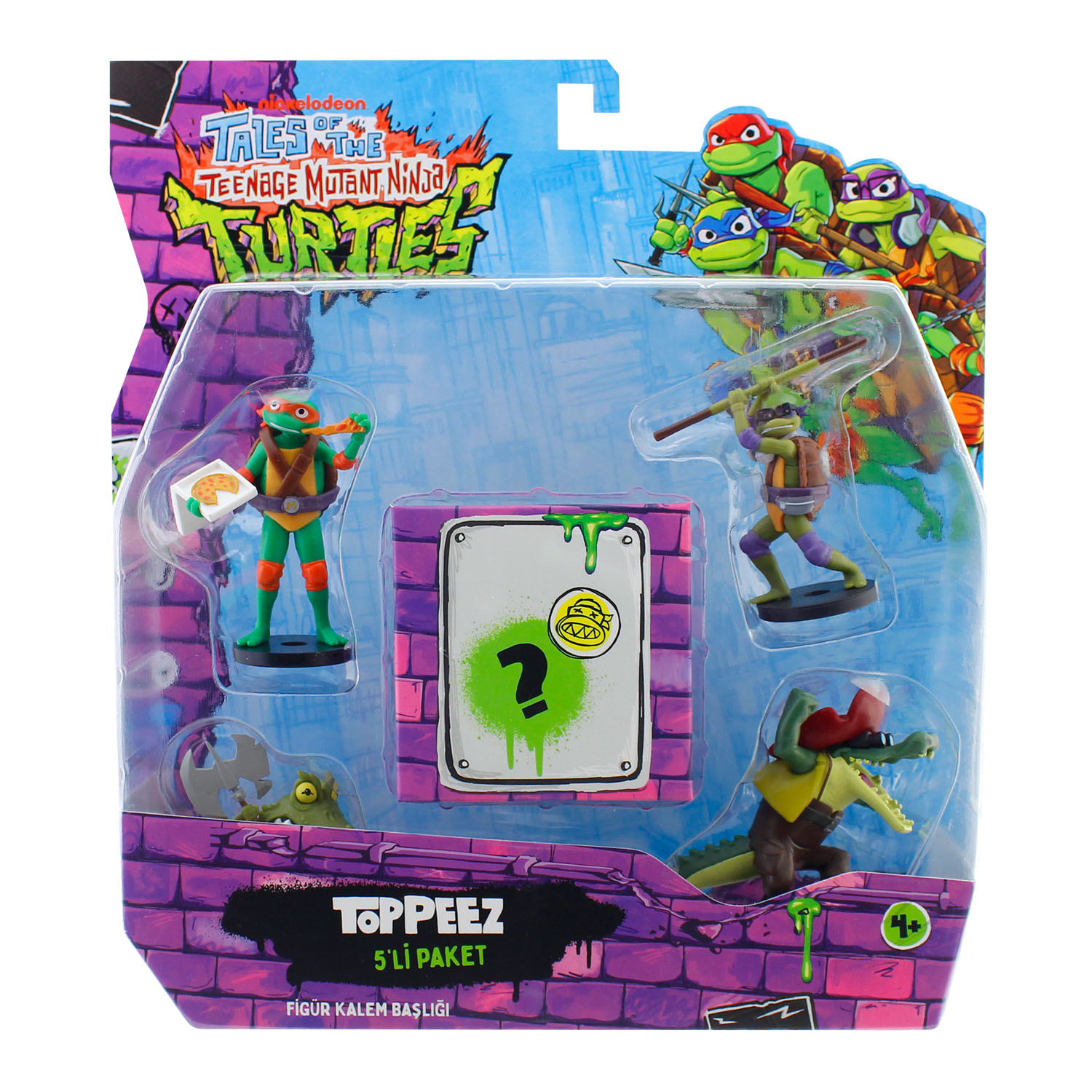 TMNT Figürlü Kalem Başlığı 5'li Paket Model 4 NT2040