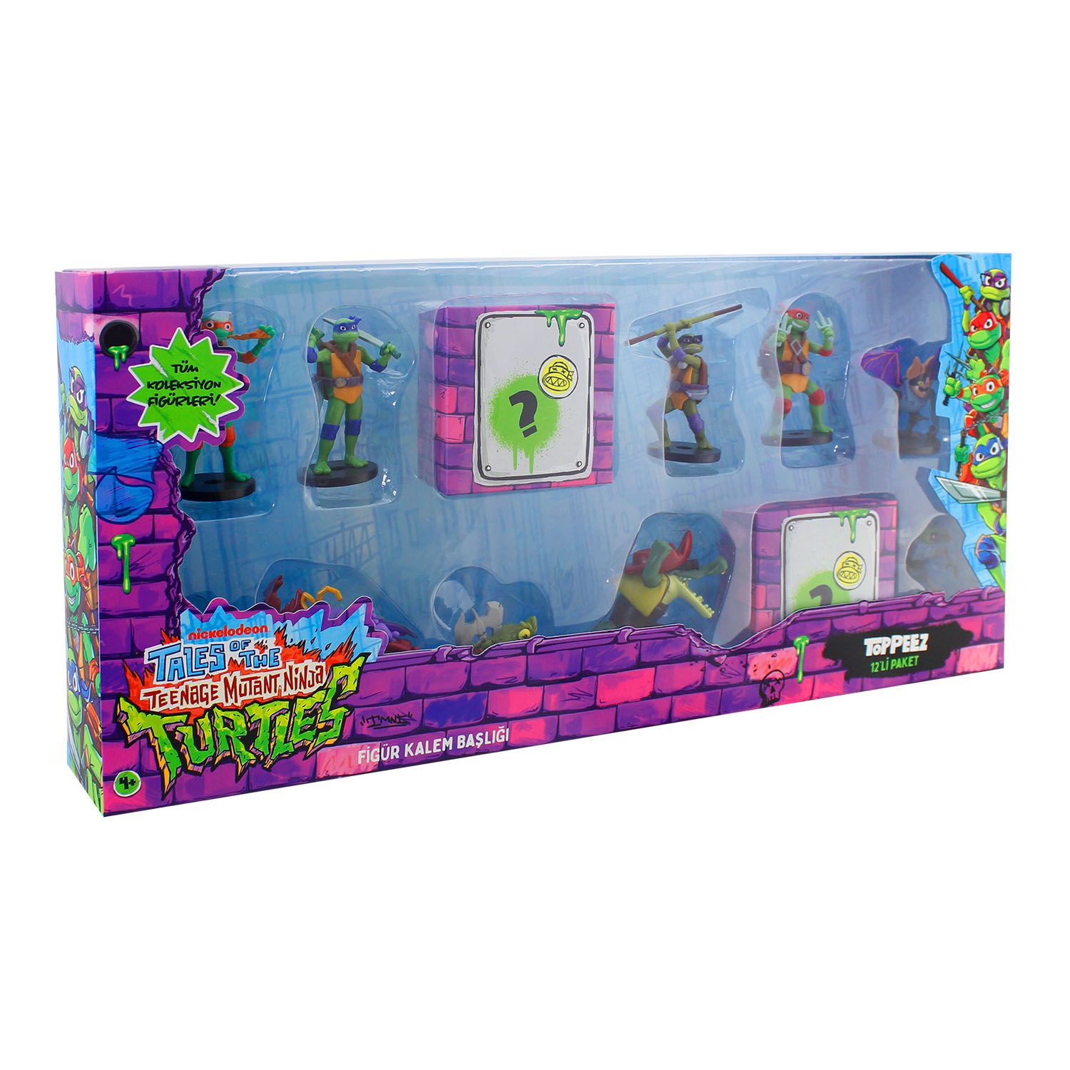 TMNT Figürlü Kalem Başlığı 12'li Paket Model 2 NT2080